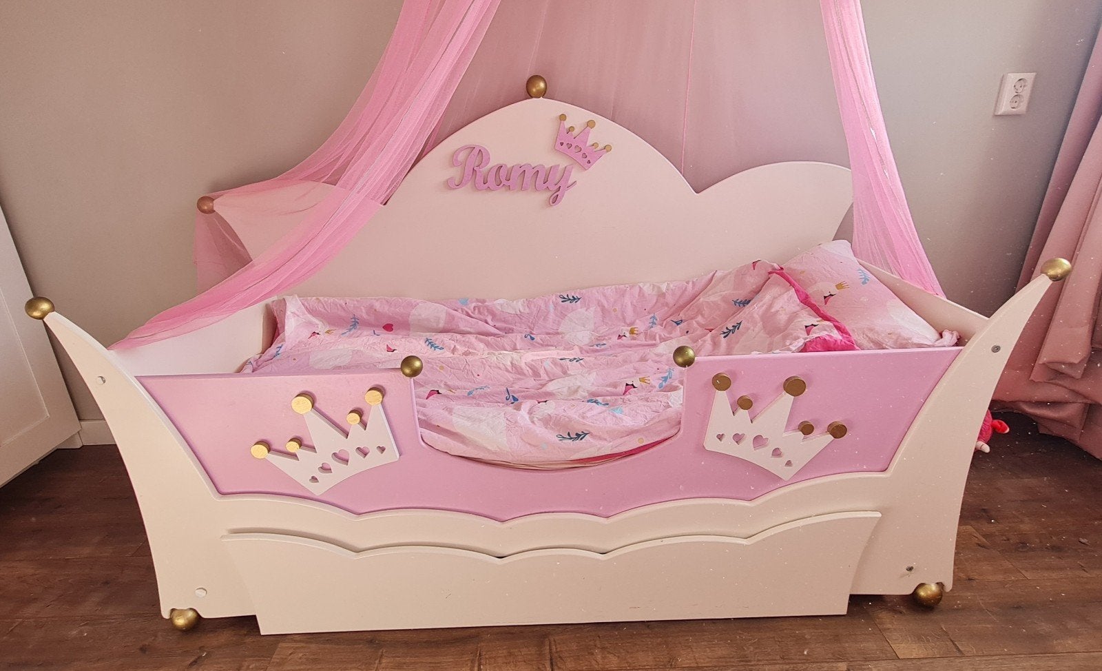 Wildkidzz peuterbed Kroon (70x150), Gebruikt, 70 tot 85 cm, 140 tot 160 cm, Ophalen