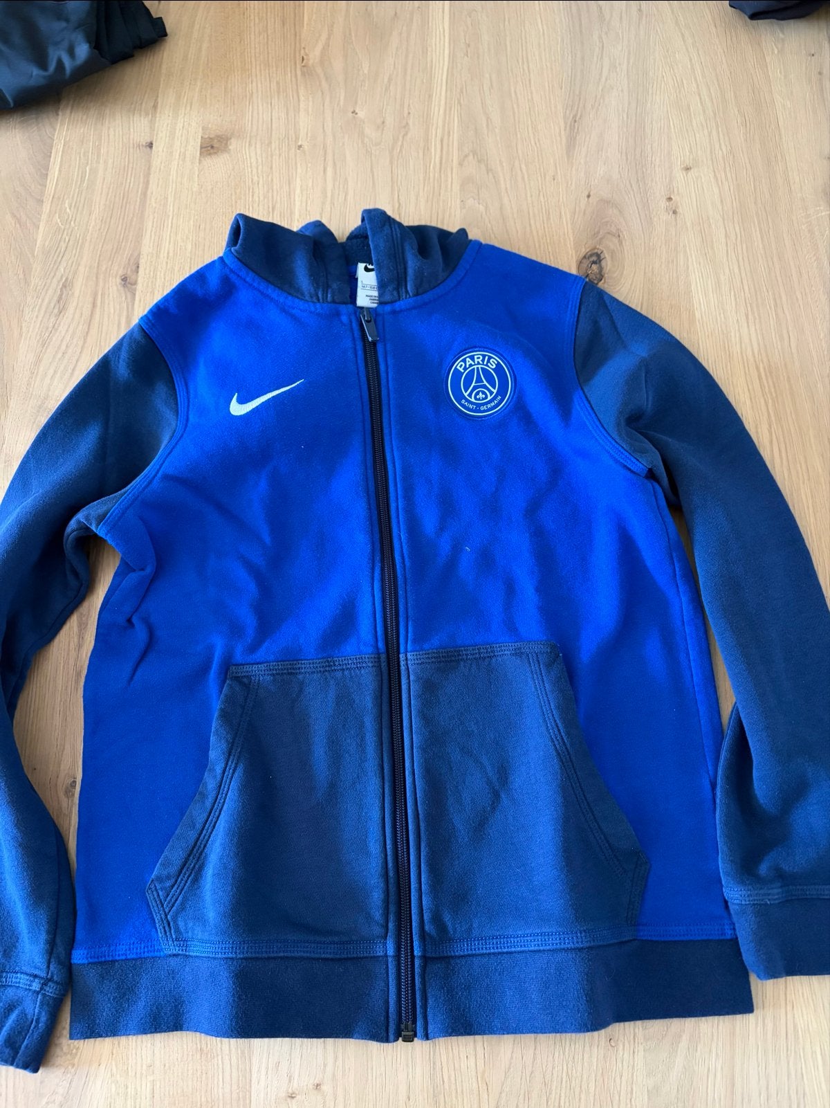 Nike PSG Trainingsjack - Blauw - Maat L (147-158 cm), Verzenden, Gebruikt, Jongen of Meisje, Jas