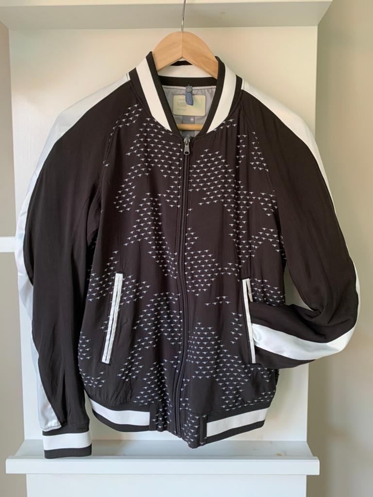 G-star RAW bomberjack bomberjas jas grijs creme wit ecru S, Ophalen of Verzenden, Maat 36 (S), Grijs, G-STAR RAW