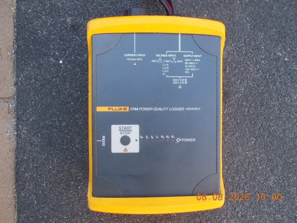 Fluke 1744 Power Quality Logger, Ophalen of Verzenden, Gebruikt, Elektriciteit