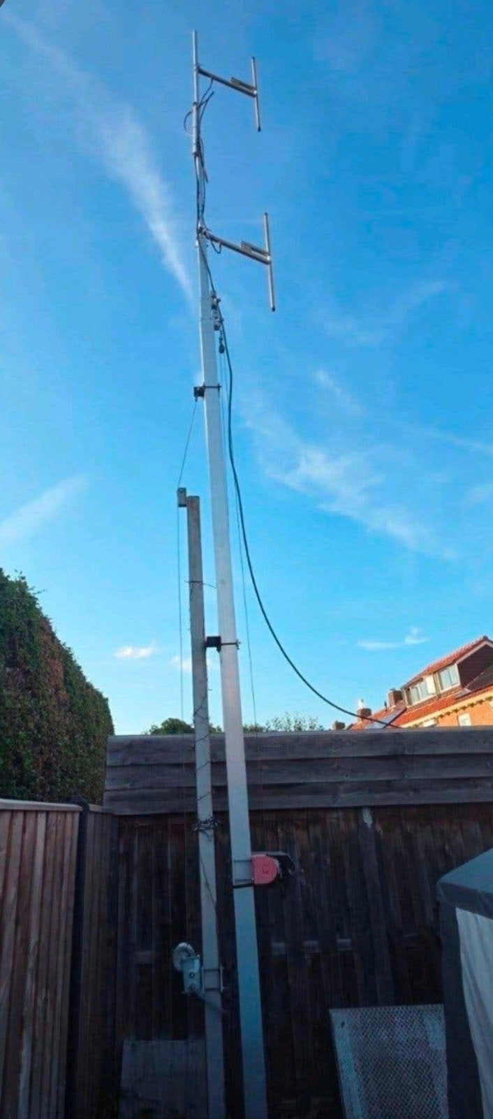Zendmast Aluminium kantelbaar. 120/100/80, Telecommunicatie, Antennes en Masten, Ophalen, Gebruikt, Mast