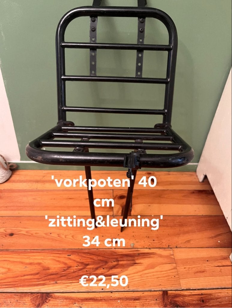 zwarte fietsvoordrager 34 x 34 (volwassenfiets), Ophalen, Gebruikt