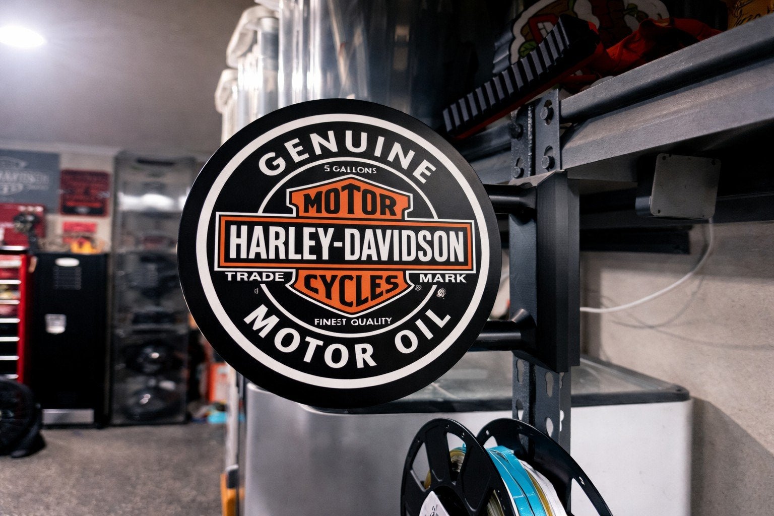 Harley-Davidson Motor Oil Dubbelzijdige USB LED Lamp, Huis en Inrichting, Ophalen of Verzenden, Nieuw