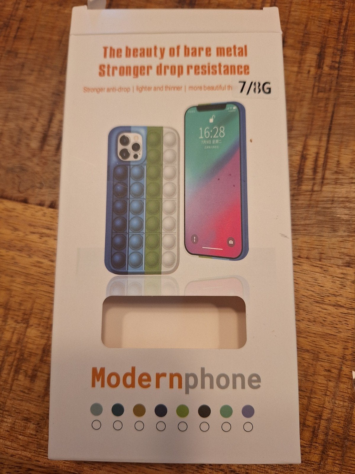 Pop-it Hoesje voor iPhone 7/8/SE (2020/2022) - Groen/Geel, Inclusief screenprotector, Overige merken, IPhone 7, Nieuw