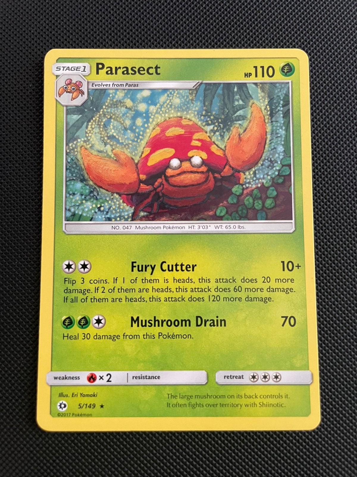 Parasect 5/149 Rare Sun & Moon Packfresh, Ophalen of Verzenden, Zo goed als nieuw, Losse kaart