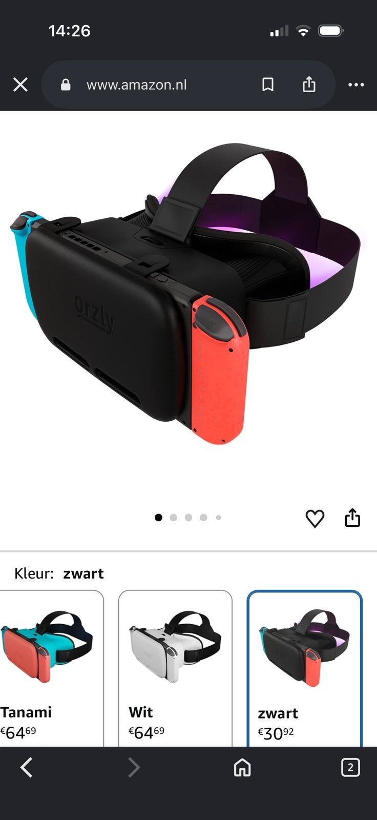 VR bril voor nintendo switch, Ophalen of Verzenden, Zo goed als nieuw, Telefoon