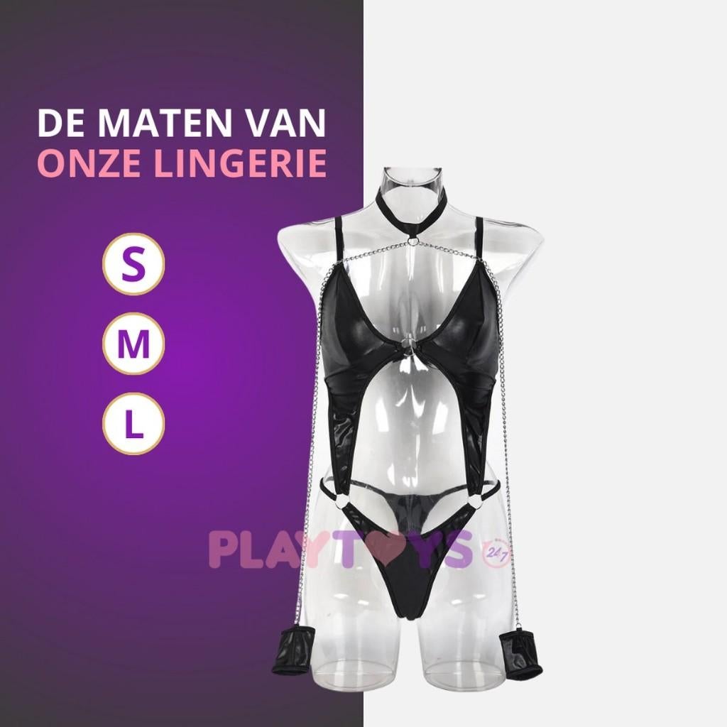 PlayToys bdsm Lingerie, PLAYTOYS, Verzenden, Zwart, Setje