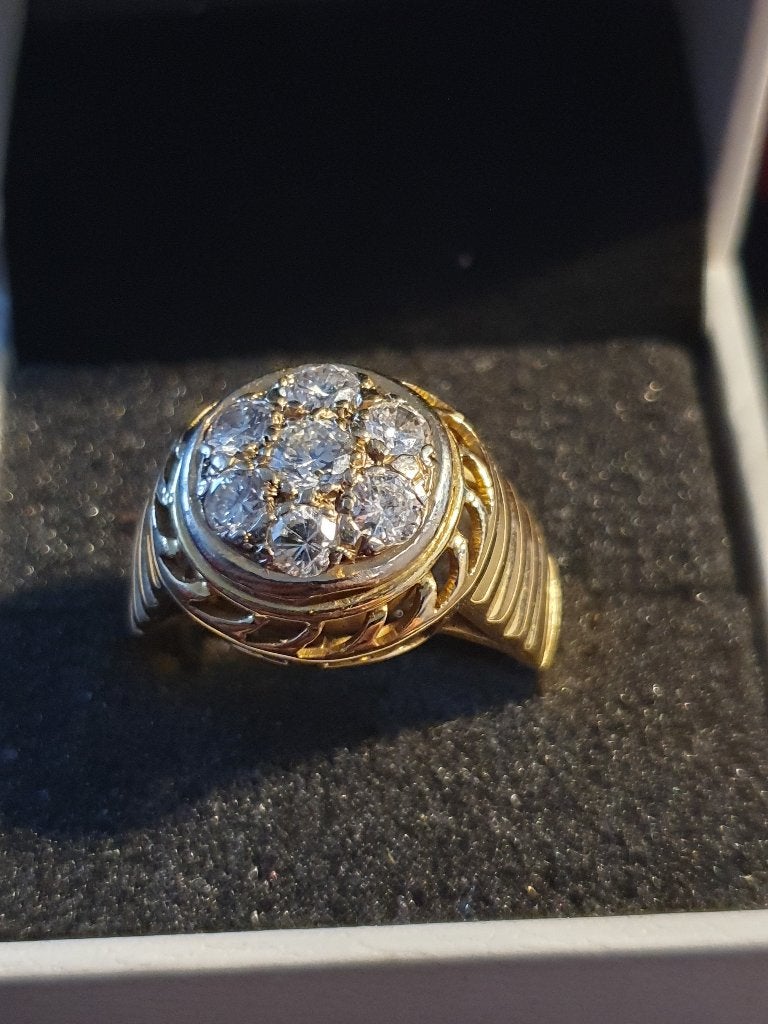 Geweldig mooie gave ring 14 kr 585 met super briljanten 1,75, Ophalen, 20 of groter, Heer, Zo goed als nieuw