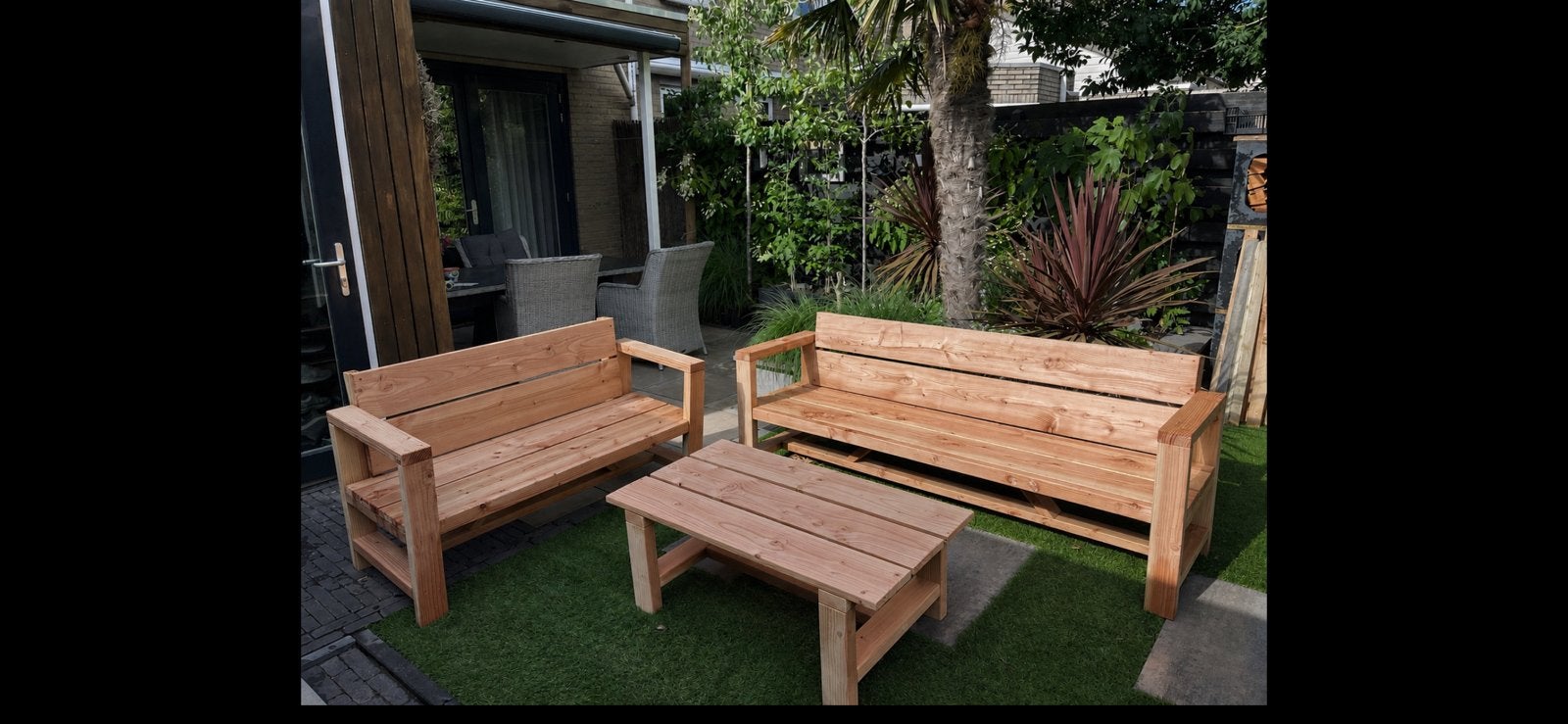 Robuuste douglas houten tuinbank, Ophalen, Nieuw, Hout