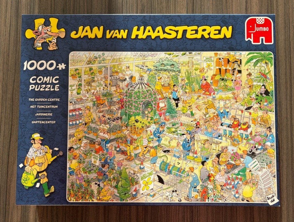 Jan van Haasteren - Het Tuincentrum - 1000 stukjes, Ophalen of Verzenden, 500 t/m 1500 stukjes, Zo goed als nieuw