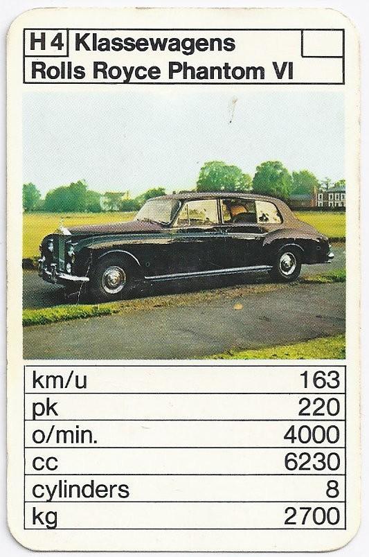 Kw2192 autokaartje h4 rolls royce phantom v l, Ophalen of Verzenden, Zo goed als nieuw, Auto's