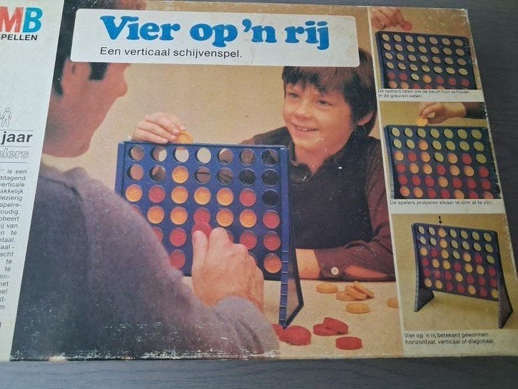 vier op een rij spel bordspel vintage mb n, Hobby en Vrije tijd, Gezelschapsspellen | Bordspellen, Ophalen of Verzenden