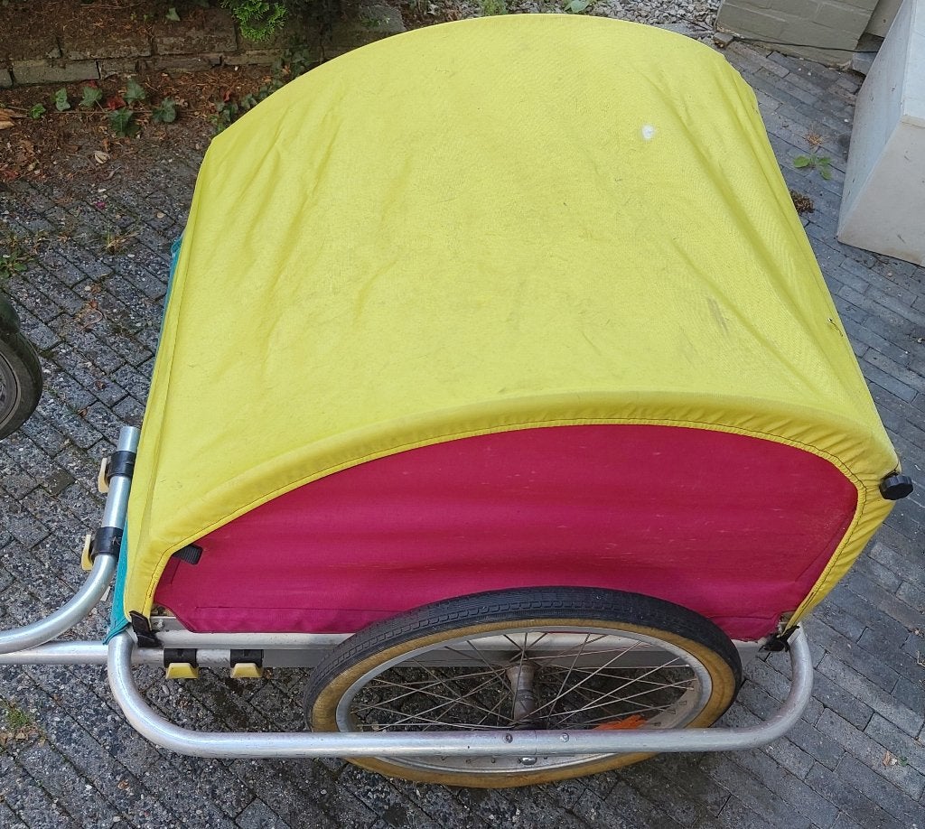 Aluminium Fietskar - Bak 55x75cm, Totaal 85x145cm, Fietsen en Brommers, Fietsaccessoires | Aanhangers en Karren, Gebruikt, Bagagekar