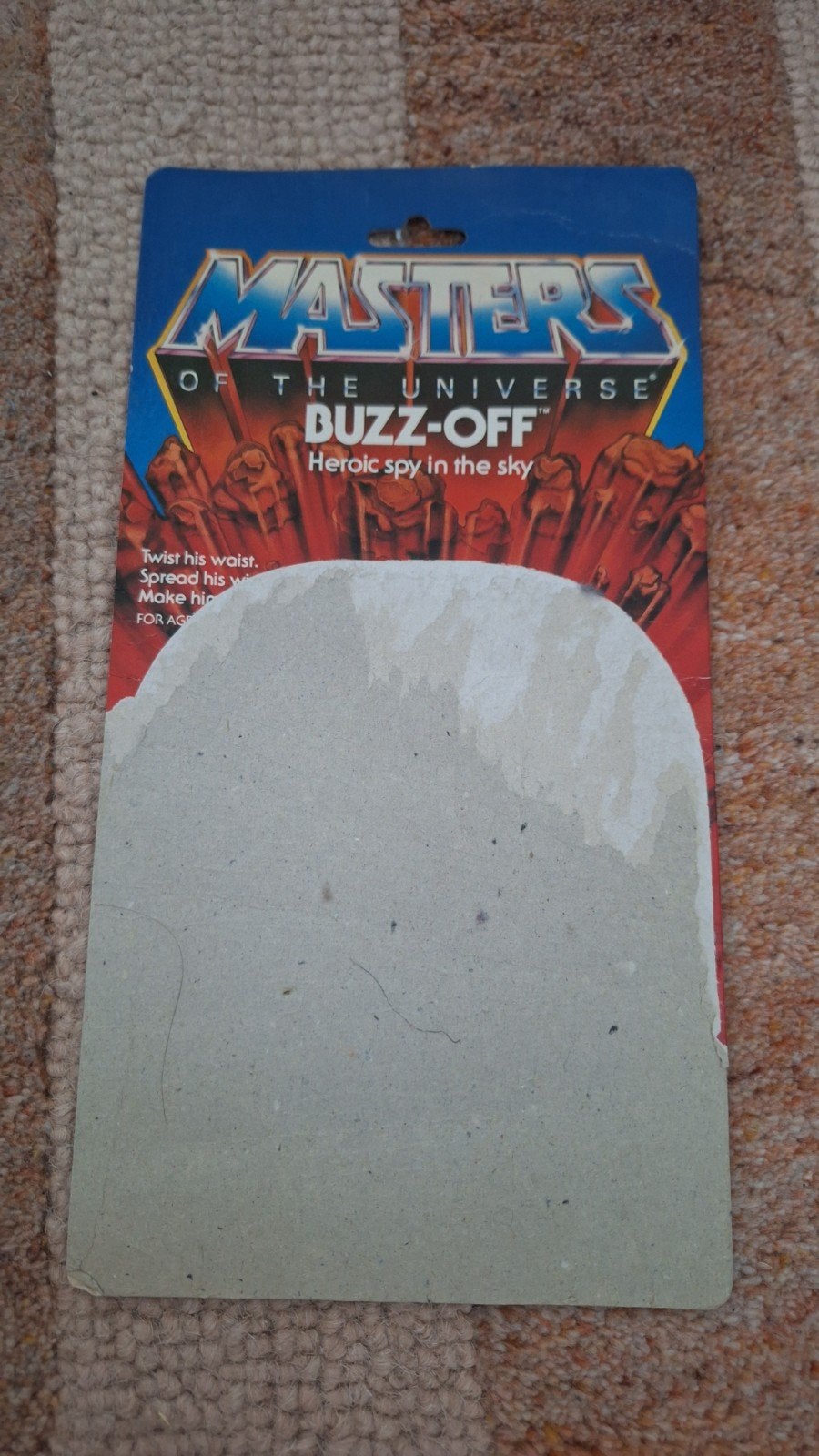 Masters of the Universe Buzz-Off kaart (leeg), Ophalen of Verzenden, Gebruikt
