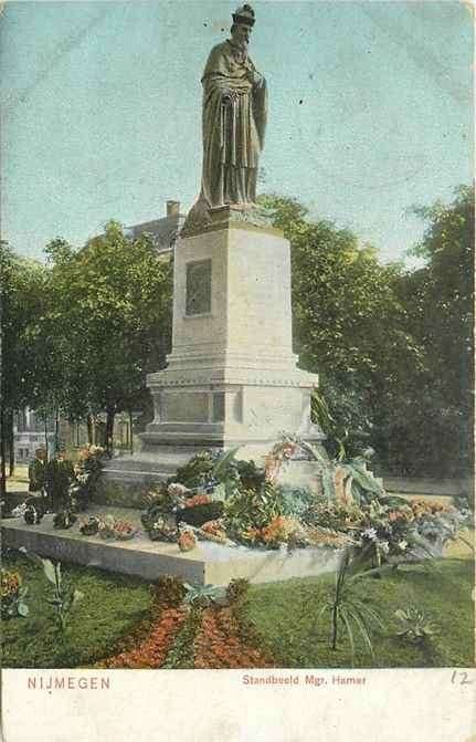 301-268-001 Nijmegen Standbeeld Mgr Hamer, Verzamelen, Verzenden, Voor 1920, Gelderland