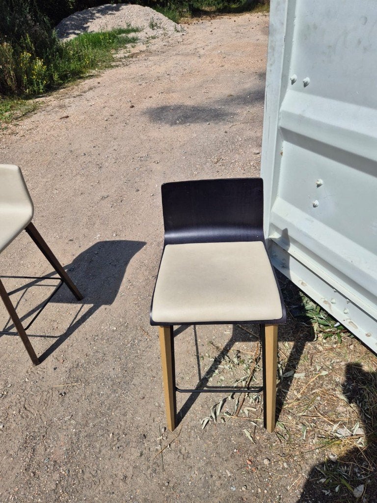 Chique bar stoelen zwart, beige of  beige-zwart, 5 krukken of meer, Ophalen, Gebruikt, 60 tot 90 cm