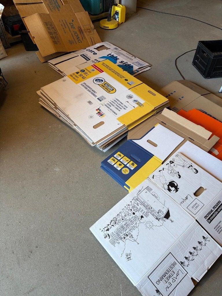 verhuisdozen 43 stuks, Ophalen, 40 tot 60 cm, Opvouwbaar, 50 tot 75 cm