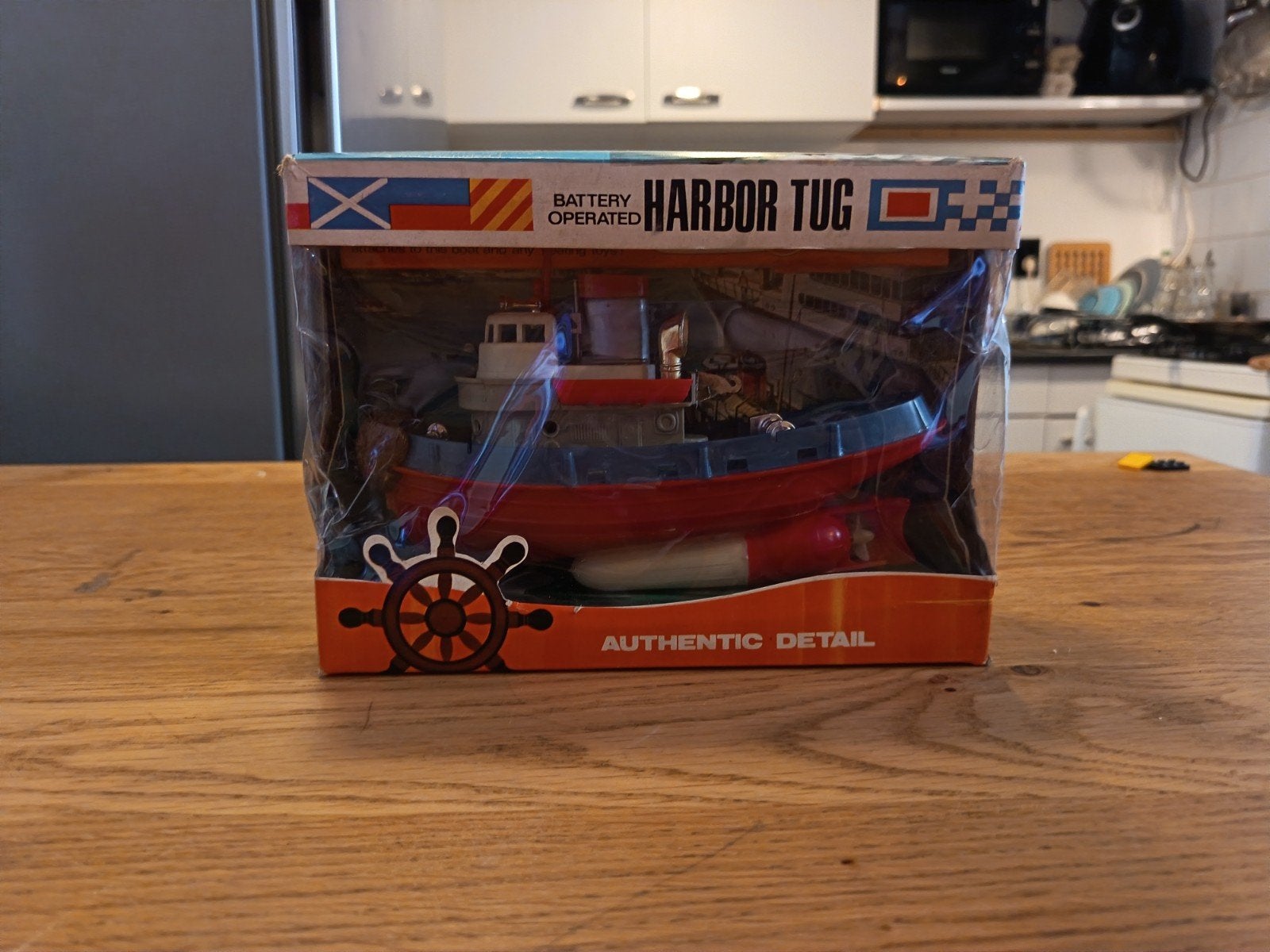 Vintage Speelgoed Sleepboot - Batterij Aangedreven, Ophalen of Verzenden