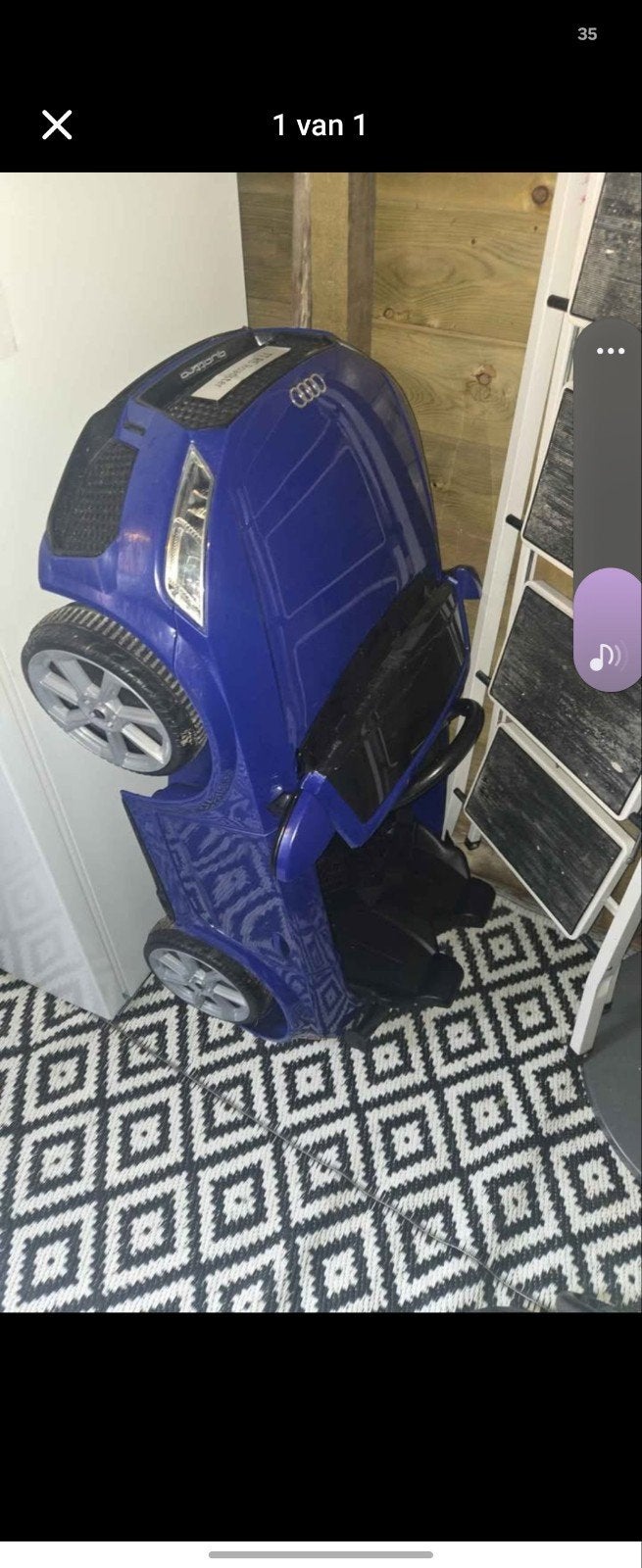 Speelgoed audi auto, Ophalen