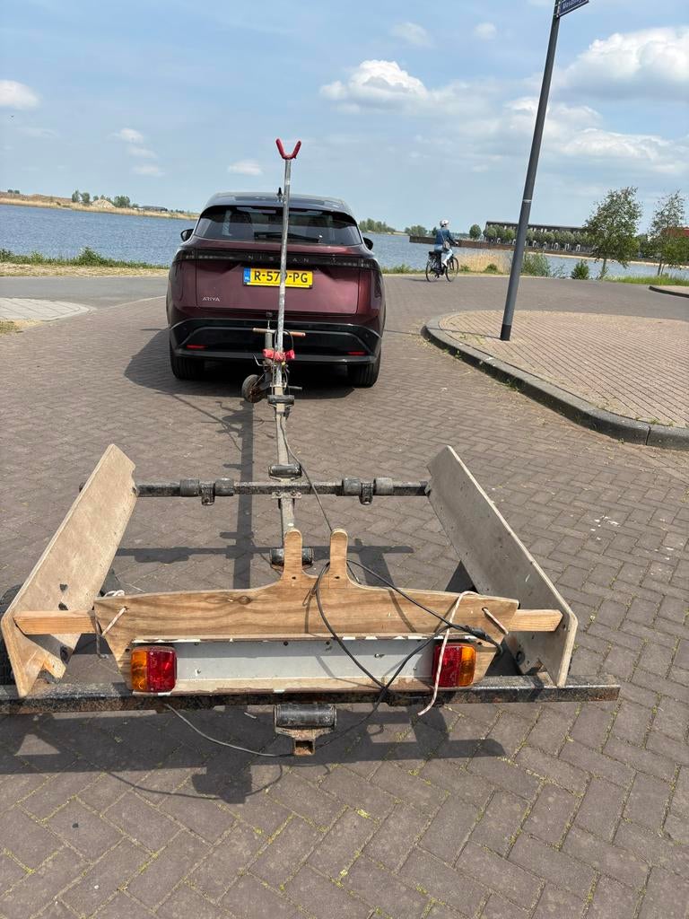 Kleine boottrailer / aanhanger voor lichte boten, Auto diversen, Aanhangers en Bagagewagens, Ophalen, Gebruikt