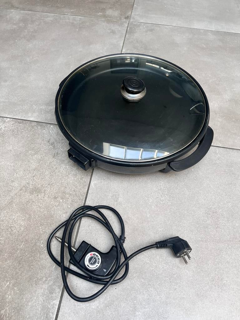 ELEKTRISCHE HAPJESPAN MULTIPAN MULTI BRAADPAN MET DEKSEL, Ophalen of Verzenden, Gebruikt