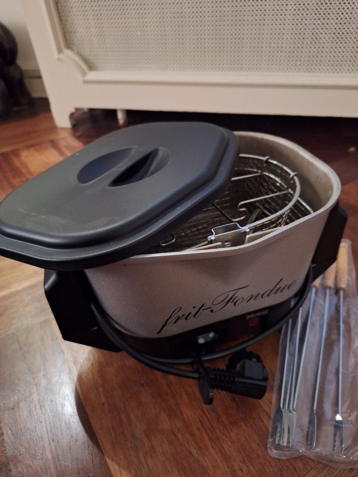 Frit-Fondue Pan - Elektrische Fondue en Frituurpan, Ophalen of Verzenden, Gebruikt, Elektrisch, Fondueset