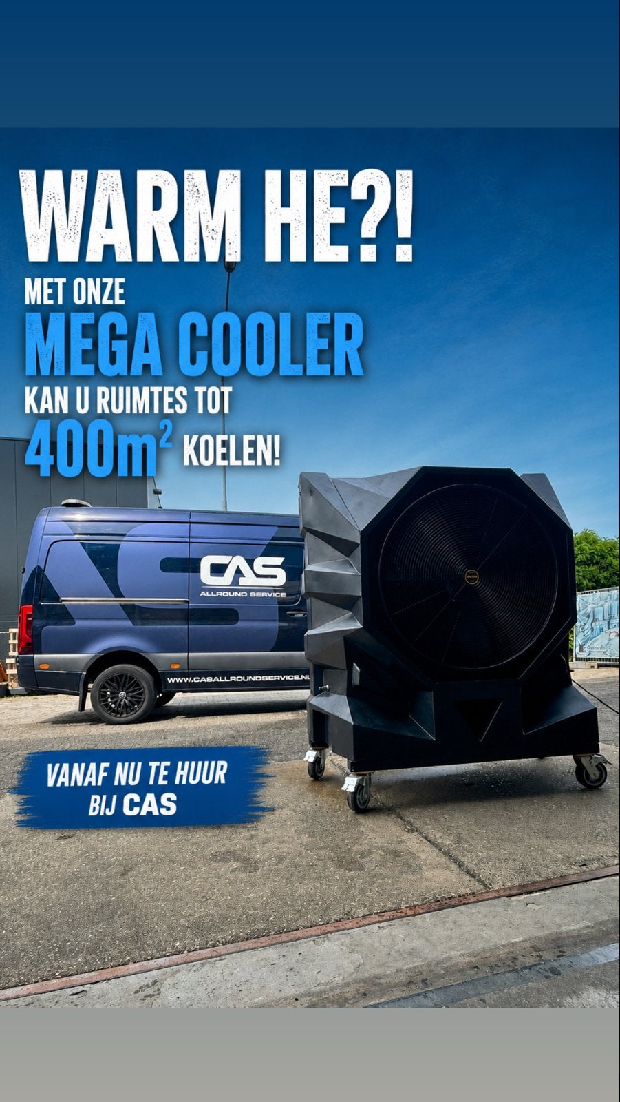 Master Luchtkoeler Hure | Industriële Ventilator | Aircooler, Ophalen, Gebruikt, 3 snelheden of meer, Koelen en Ontvochtigen