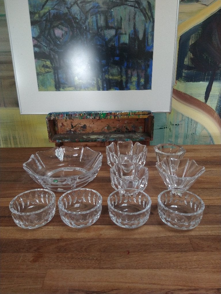 Orrefors Zweden kristal - schalen Lars Hellsten 9x, Ophalen, Schaal, Glas