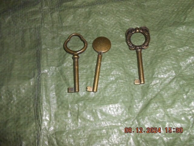 vintage messing sleutels, Ophalen of Verzenden