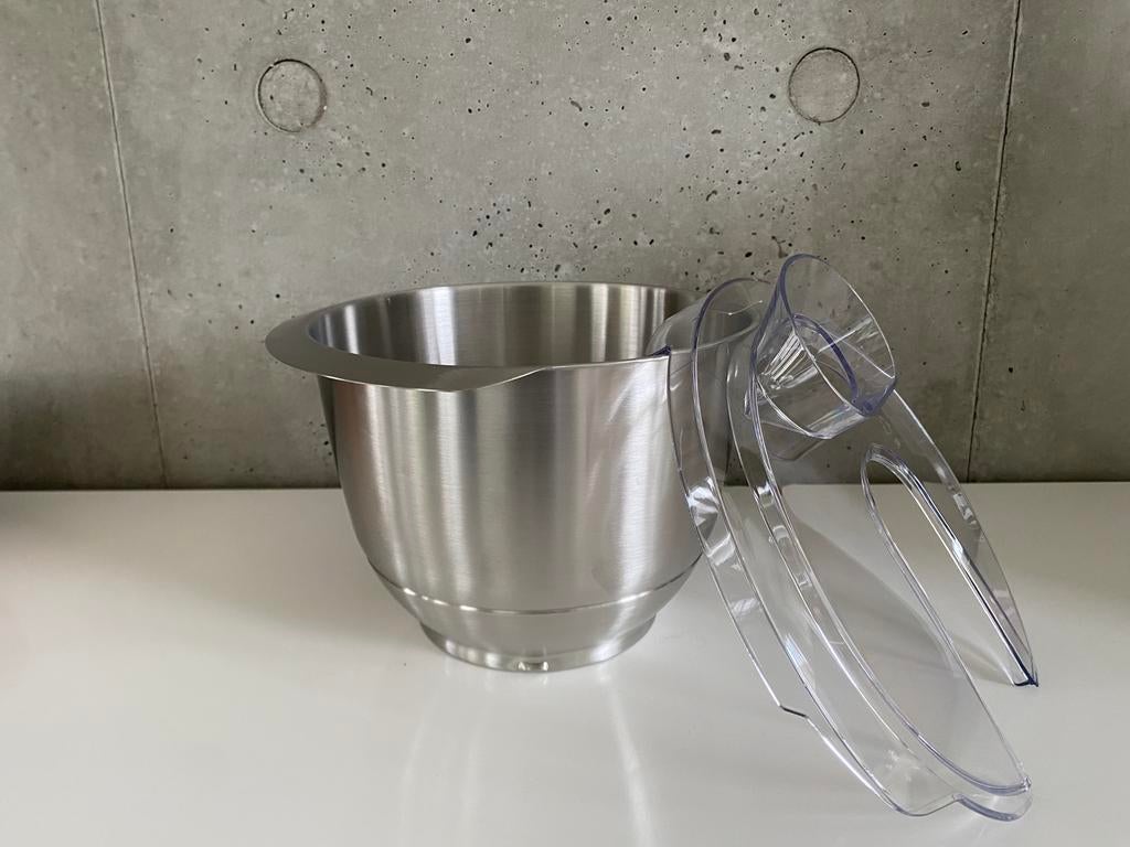 bosch MUM5 mengkom met deksel kom voor keukenmachine, Nieuw, Ophalen of Verzenden, Vaatwasserbestendig, 3 snelheden of meer