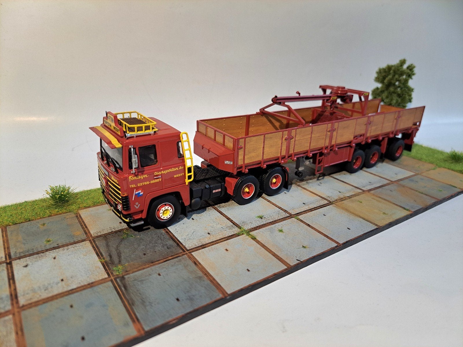Scania 140 Fonteijn Weert met WSI Hulo Bricktrailer, Ophalen of Verzenden, Nieuw, Bus of Vrachtwagen, Wsi