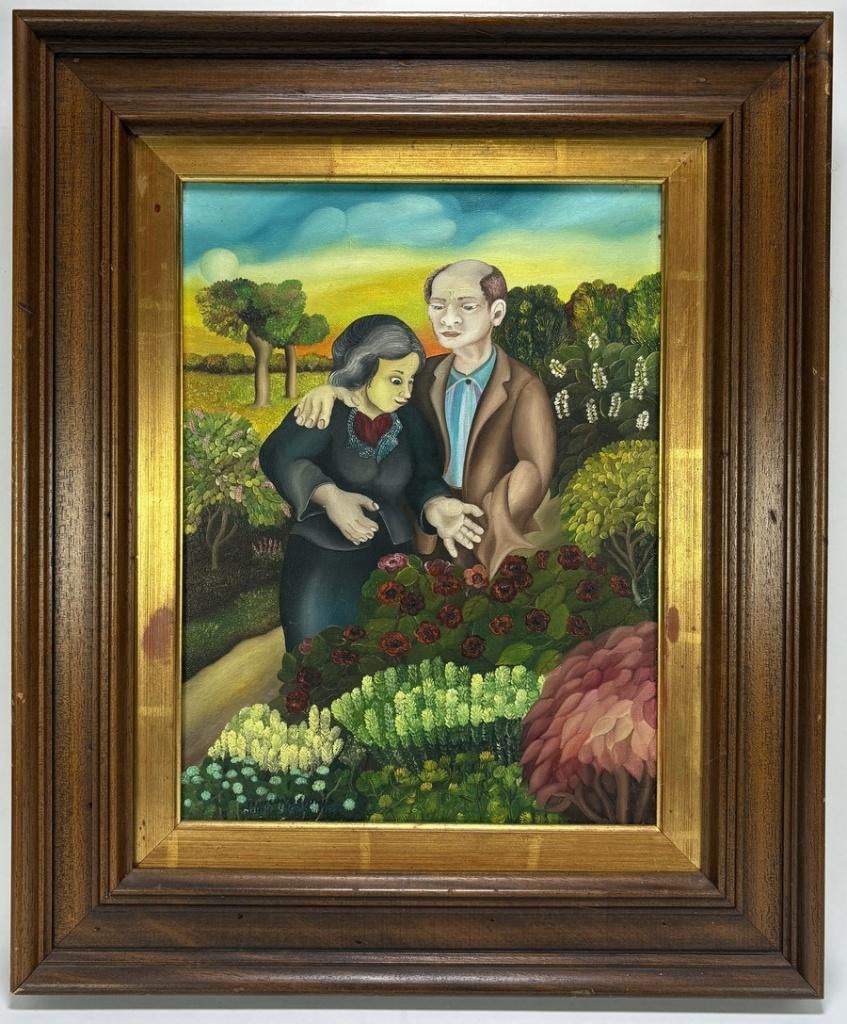 1420. Olieverfschilderij, Marcus Délanjo - "Dank U God", Antiek en Kunst, Ophalen of Verzenden
