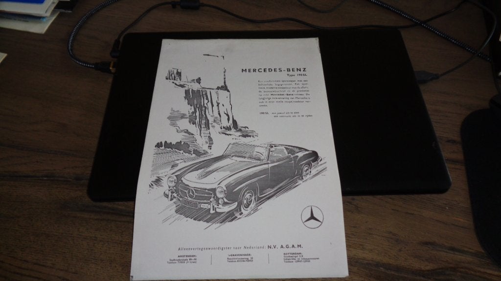 Advertentie MERCEDES 190SL  (kopie) komt bij MB dealer weg, Verzenden, Zo goed als nieuw, Mercedes