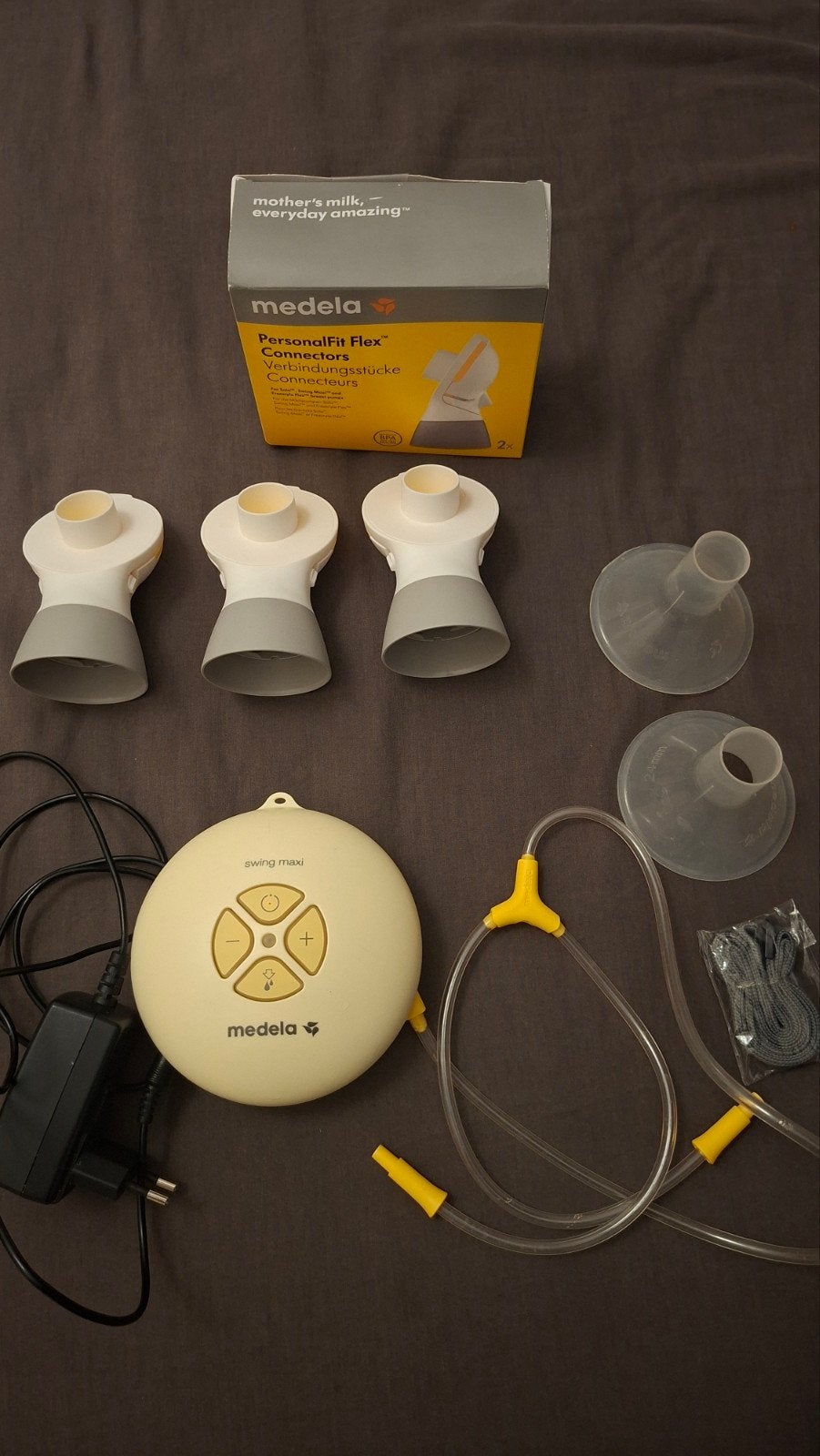 Medela Swing Maxi borstkolf met accessoires, Gebruikt, Medela, Borstkolf, Ophalen of Verzenden