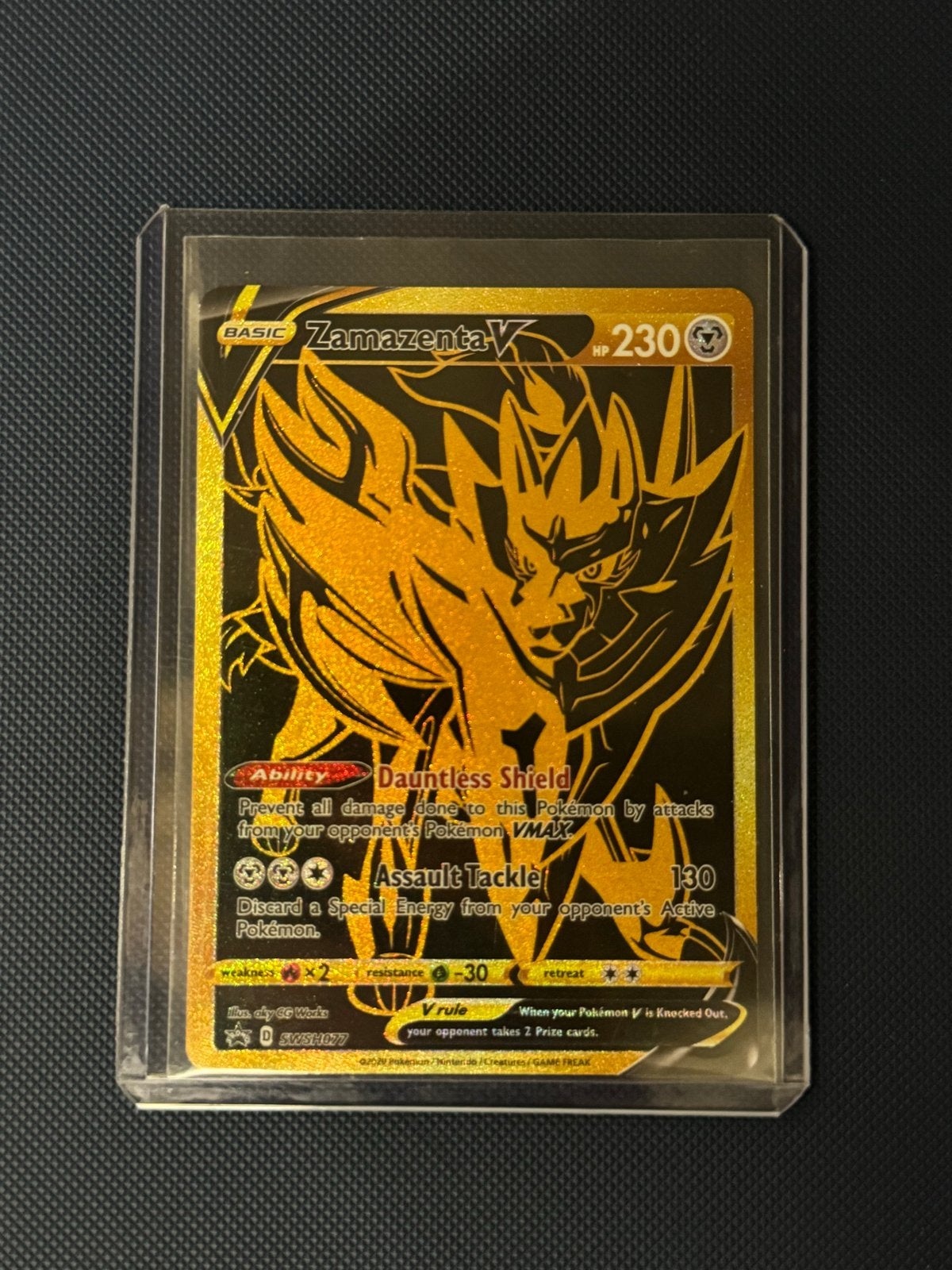 Zamazenta V SWSH077 - Mint Conditie, Hobby en Vrije tijd, Verzamelkaartspellen | Pokémon, Ophalen of Verzenden, Zo goed als nieuw