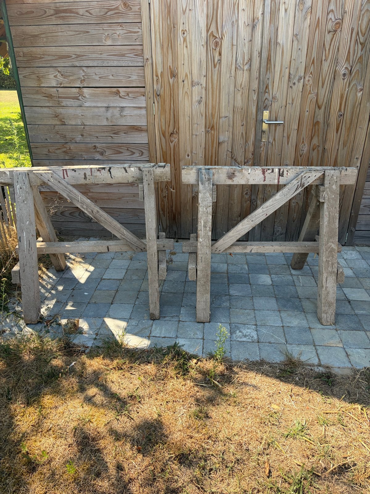 Oude houten schraven, Ophalen, Gebruikt