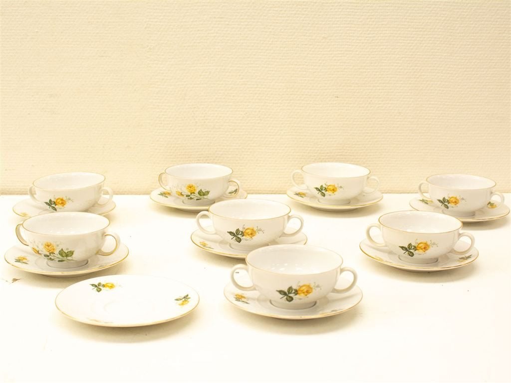 17 leftmann weiden bavaria kop en schotels 32799, Gebruikt, Ophalen of Verzenden, Bord(en), Wedgwood