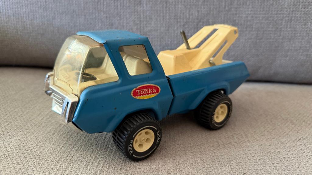 Vintage Tonka Sleepy Eye Takelwagen - Blauw, Ophalen of Verzenden, Gebruikt