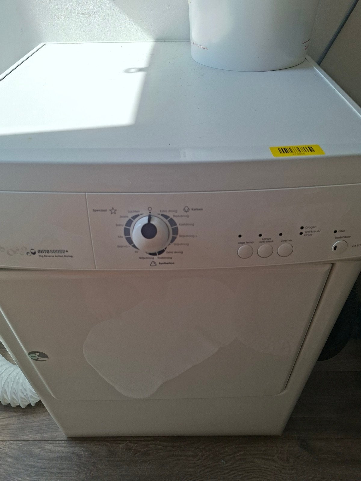Wasdroger Zanussi, Ophalen, 6 tot 8 kg, Gebruikt, Luchtafvoer