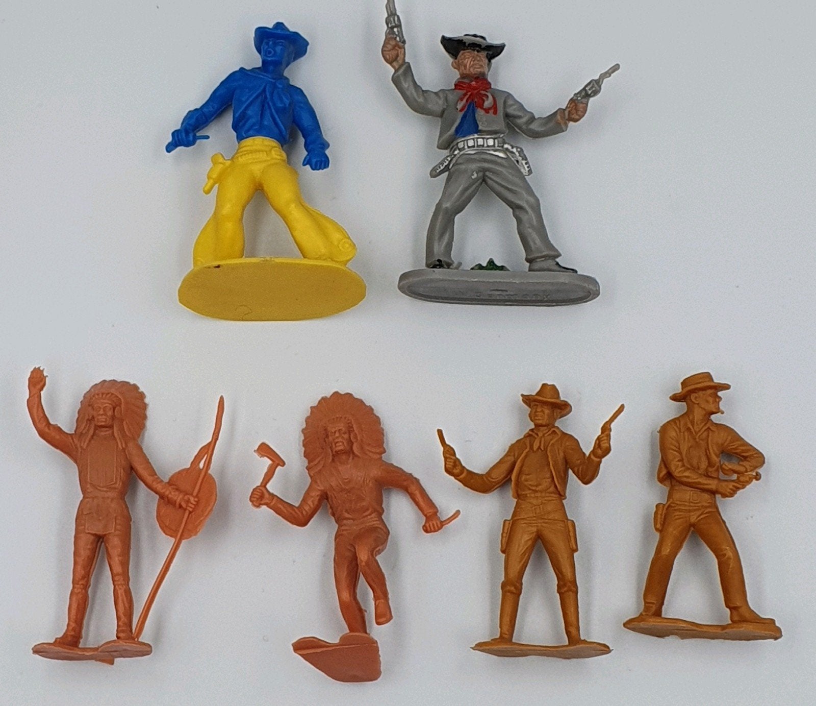 Te koop: Vintage Cowboy en Indiaan Speelgoedfiguren Set, Ophalen of Verzenden, Gebruikt