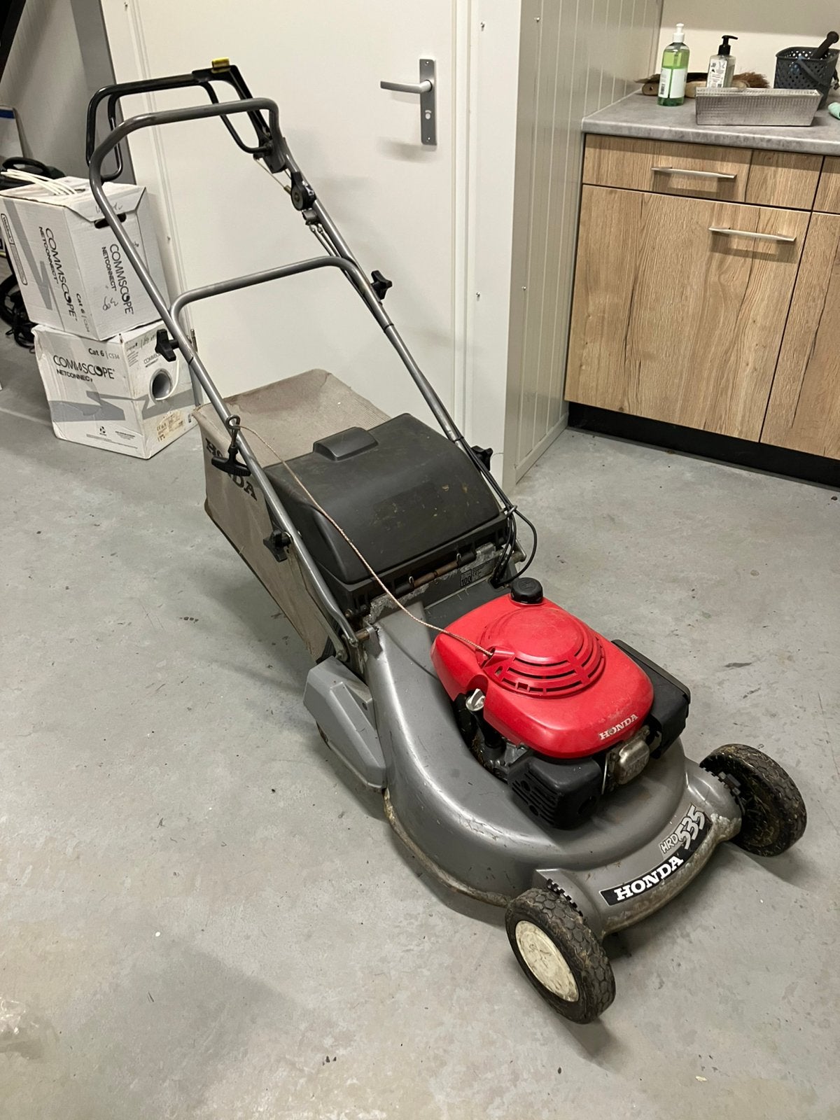 Honda grasmaaier, Tuin en Terras, Grasmaaiers, Ophalen, Gebruikt, Opvangbak, Benzine-grasmaaier
