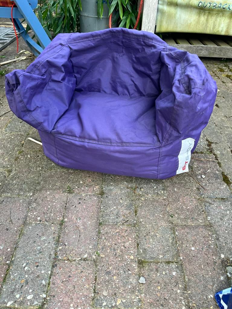 Paarse zitzak stoel sit&joy, Ophalen, Gebruikt, Paars, Zitzakstoel