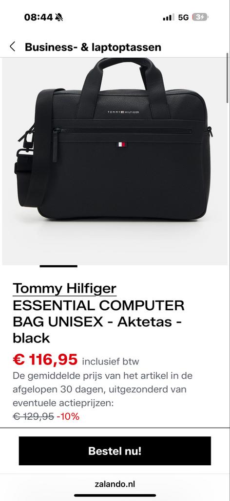 Tommy Hilfiger ESSENTIAL COMPUTER BAG UNISEX - Aktetas, Computers en Software, Laptoptassen, Gevoerd laptopvak, 15 inch, Nieuw