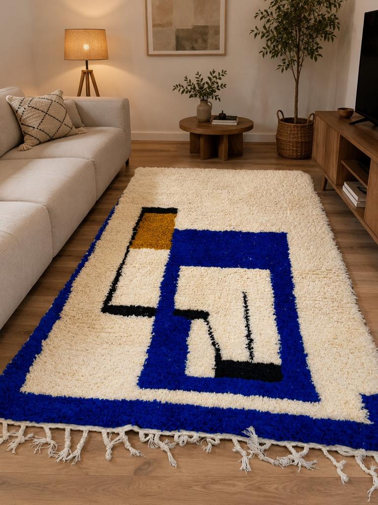 Handgemaakt Berber Tapijt - 250x150cm, Gebruikt, 100 tot 150 cm, Berber, Modern, Abstract, 200 cm of meer