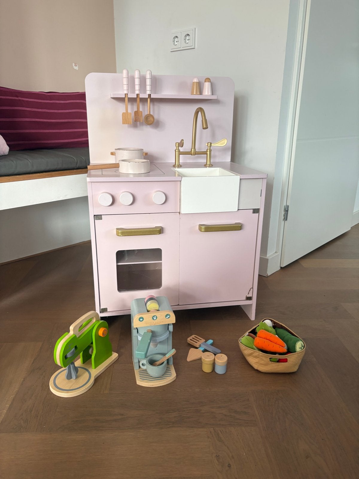 Petite Amélie Houten speelkeuken met accessoires, Ophalen, Gebruikt, Meisje