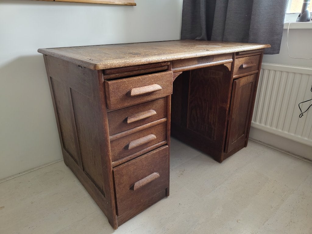 Antiek houten bureau, Huis en Inrichting, Ophalen, Overige typen, Gebruikt, Hout