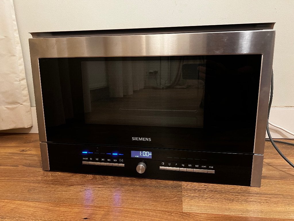 Siemens HF25M5L2 inbouwmagnetron 900W, Ophalen, Gebruikt, Inbouw, Draaiplateau