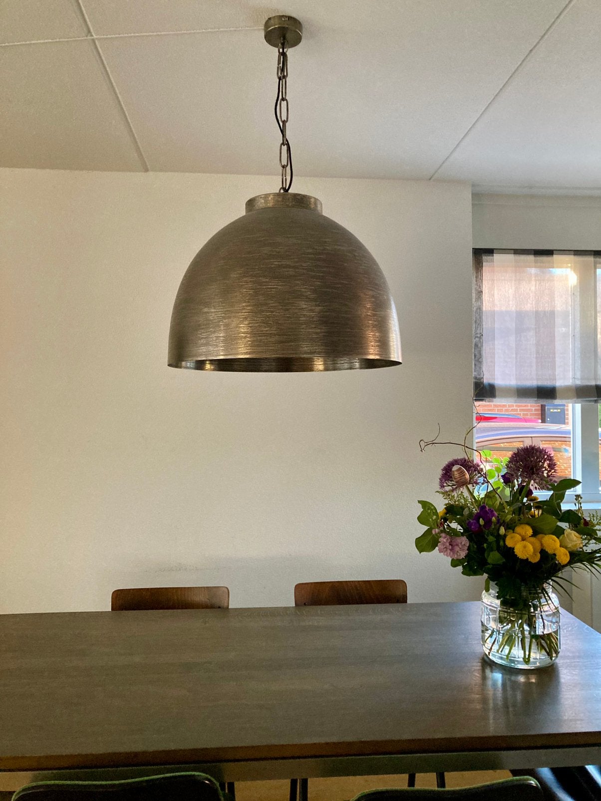 Hanglamp ijzer Loods 5, Ophalen, Zo goed als nieuw, Metaal, 50 tot 75 cm