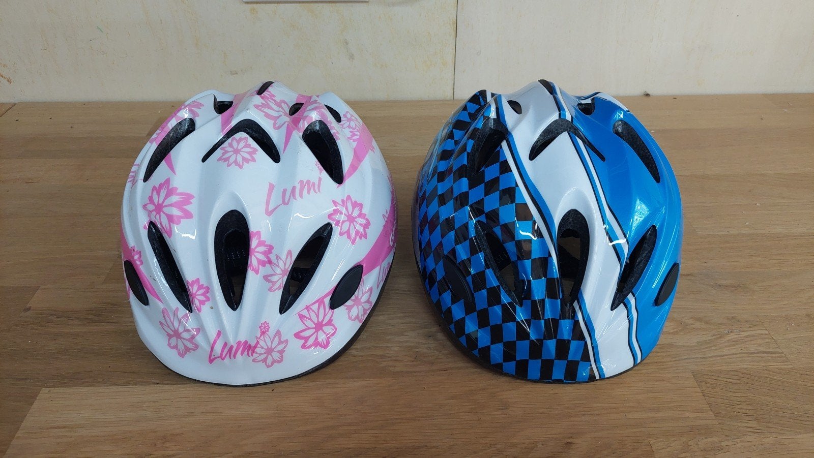 2x Fietshelm Kinderen - Roze en Blauw (Maat M), Ophalen, M, Jongen of Meisje, Zo goed als nieuw