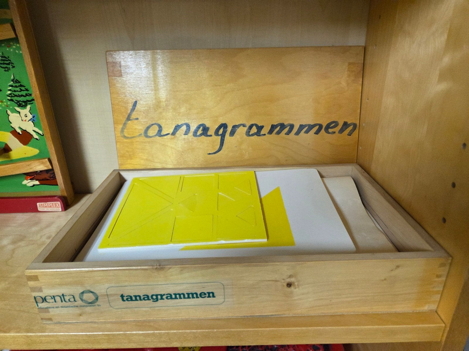 Vintage Penta Tanagrammen Puzzel Educatief Spel, Ophalen, Gebruikt, Puzzelen